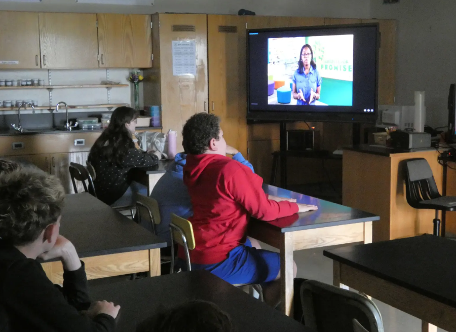 Image of students and teachers celebrating Start with Hello Week