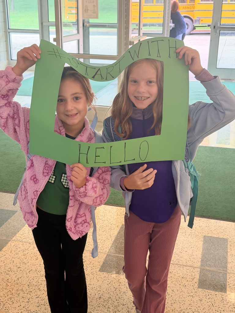 students smiling in a start with hello frame