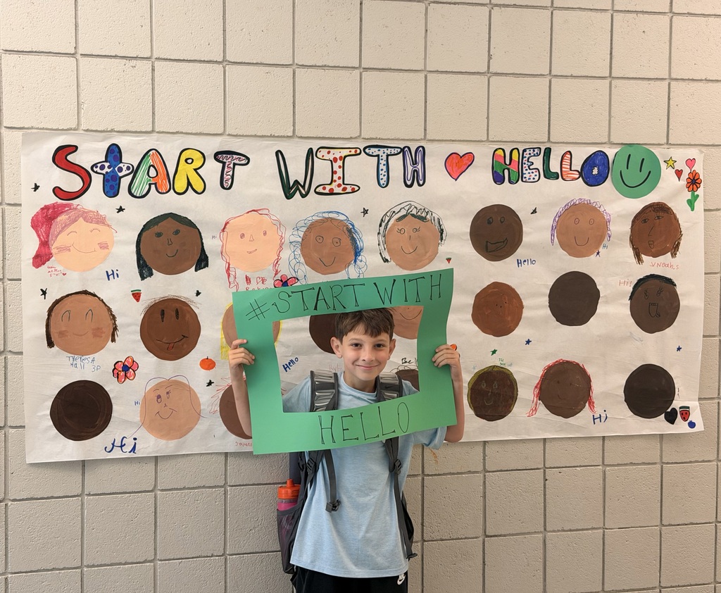 students smiling in a start with hello frame