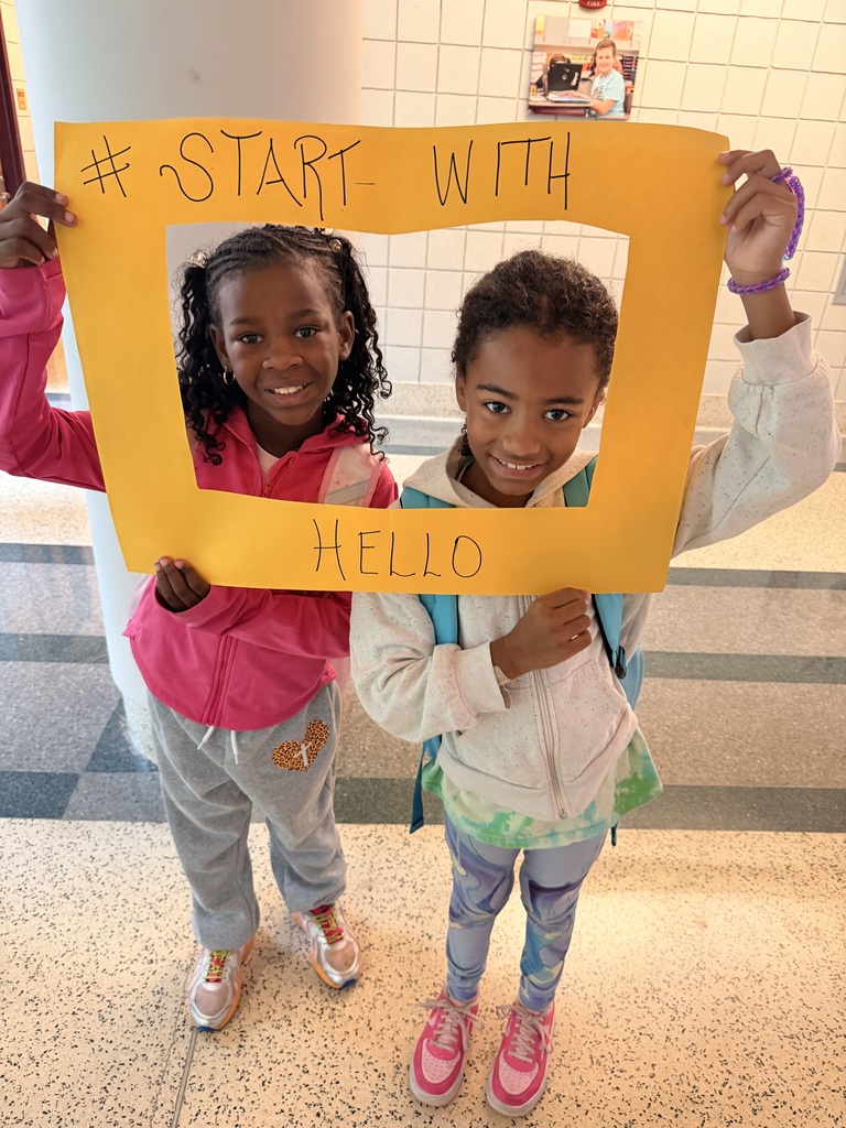 students smiling in a start with hello frame