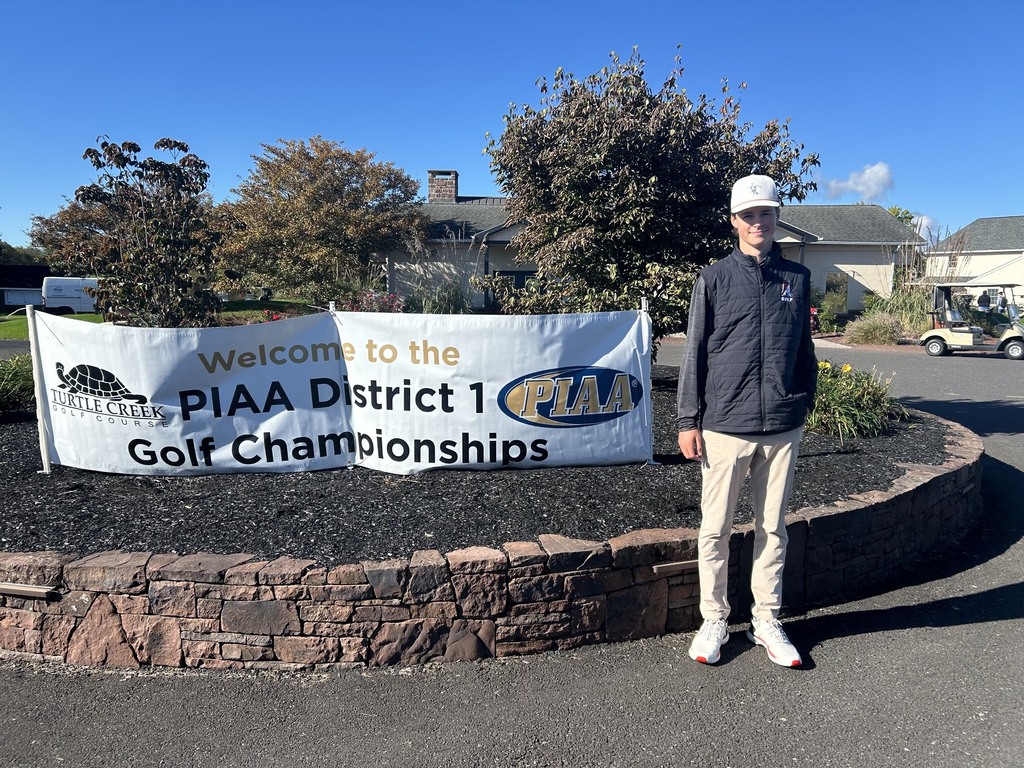 Jake Capps at the PIAA District 1 Golf Championships