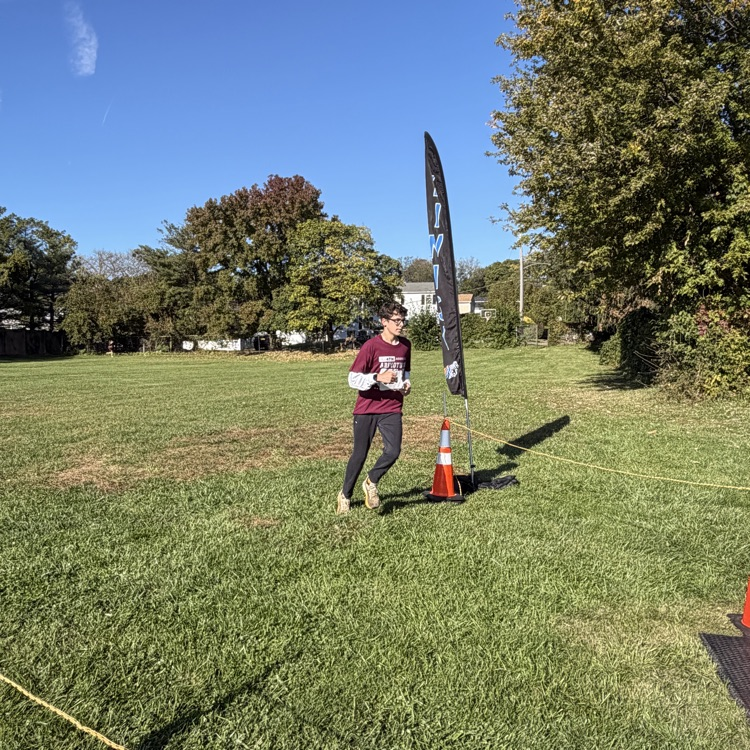 Runner crosses the finish line