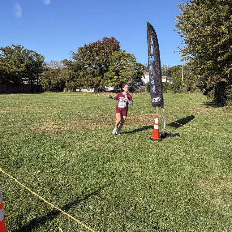 Runner crosses the finish line
