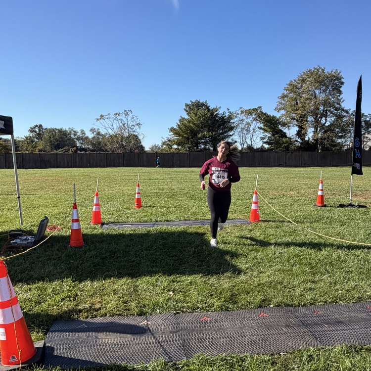 Runner crosses the finish line
