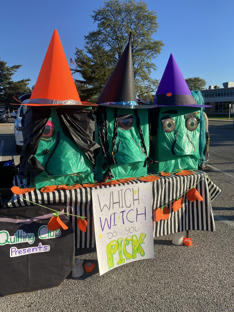 The Trunk or Treat display created by the Quilting Club