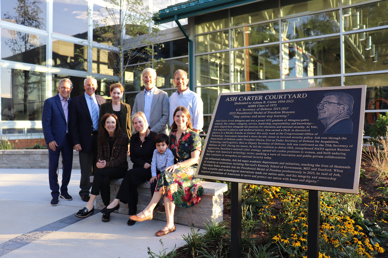 Friends of Ash leaders with Carter's wife, Stephanie, and daughter, Ava.