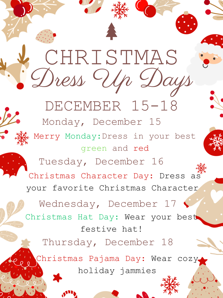 Holiday Spirit Days