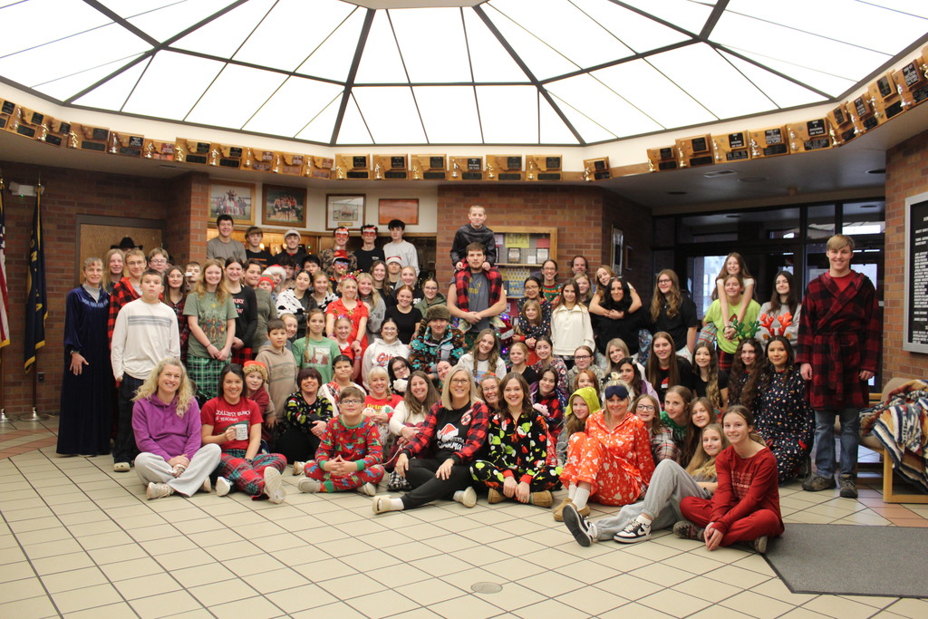 Happy Holidays from your pajama wearing Junior High and High School.