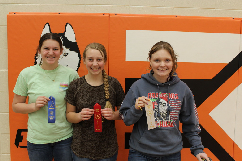 Picture of 8th grade winners of science fair