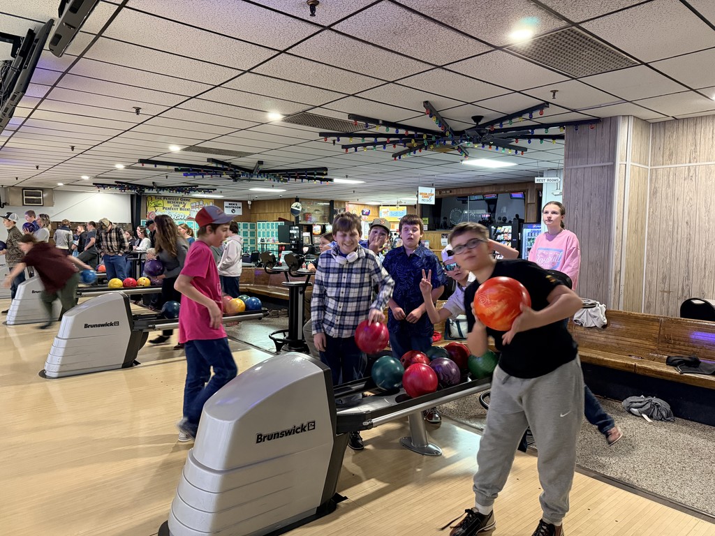 Picture of students bowling