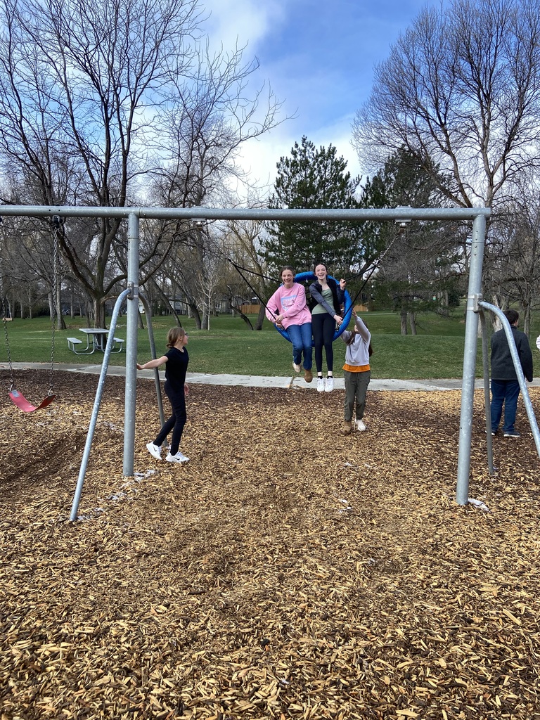 Picture of students playing at park