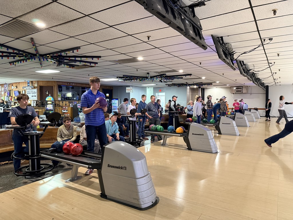 Picture of students bowling