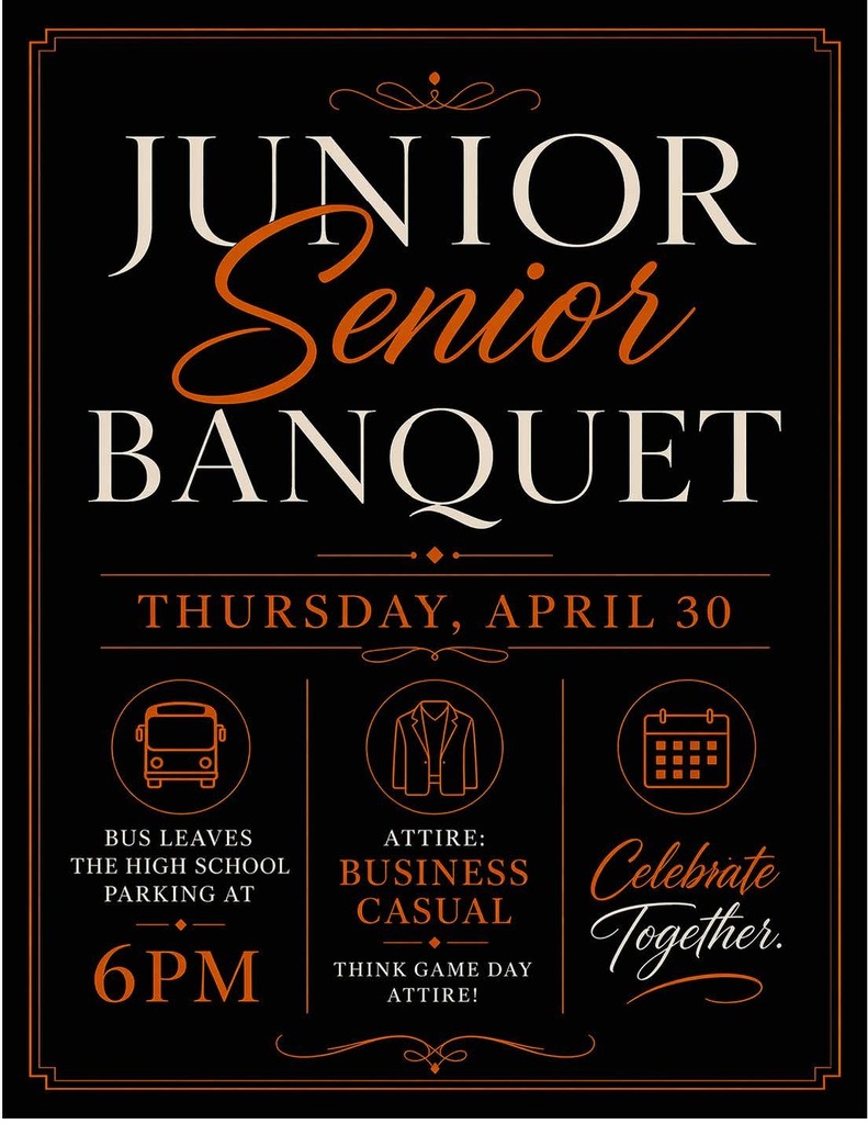 poster for junior/senior banquet 4/30