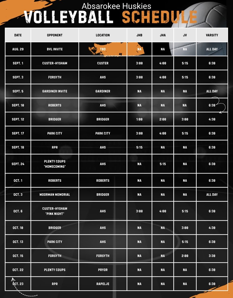 volleyball schedule 