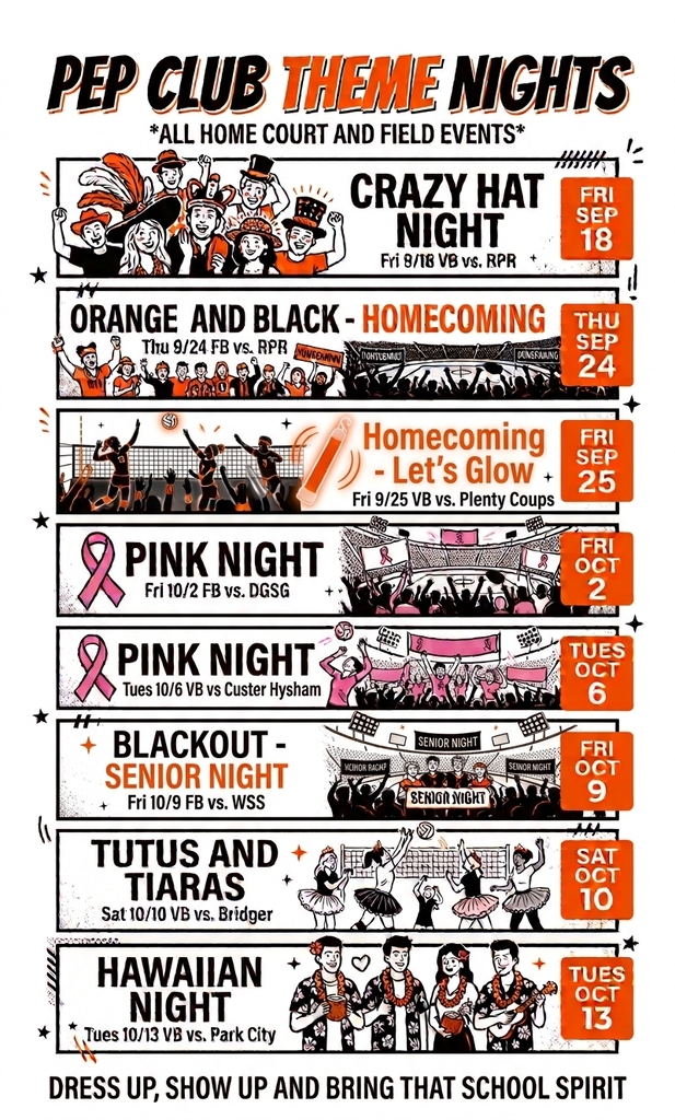 Pep Club Theme Nights