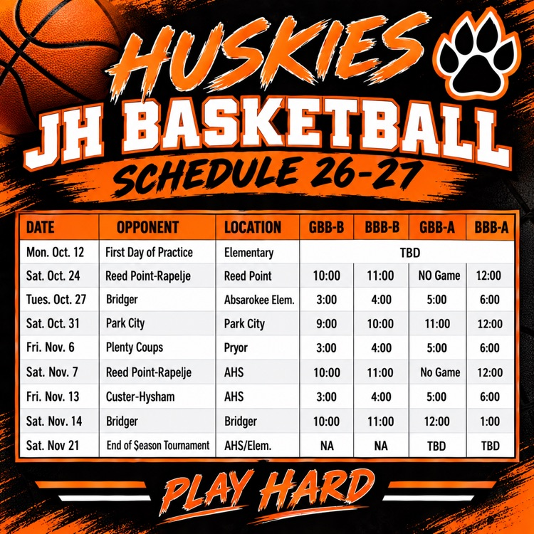 game schedule