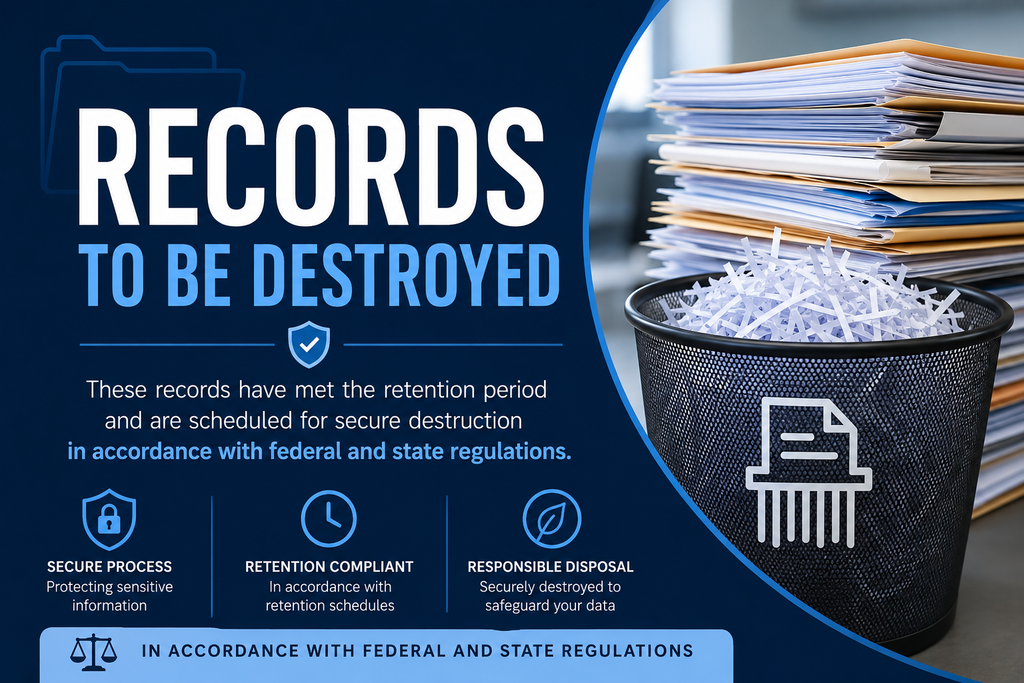 Records to be destroys