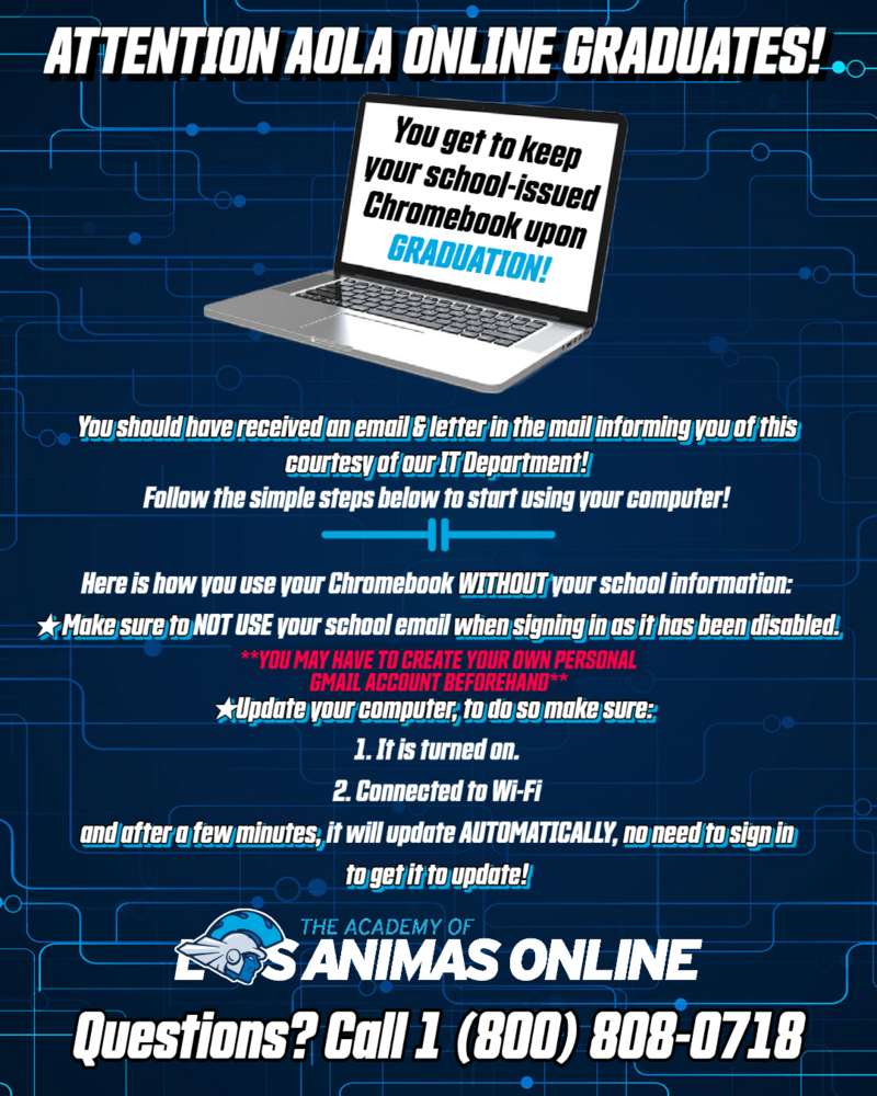 AOLA Online Graduates Can Keep Their School-Issued Technology