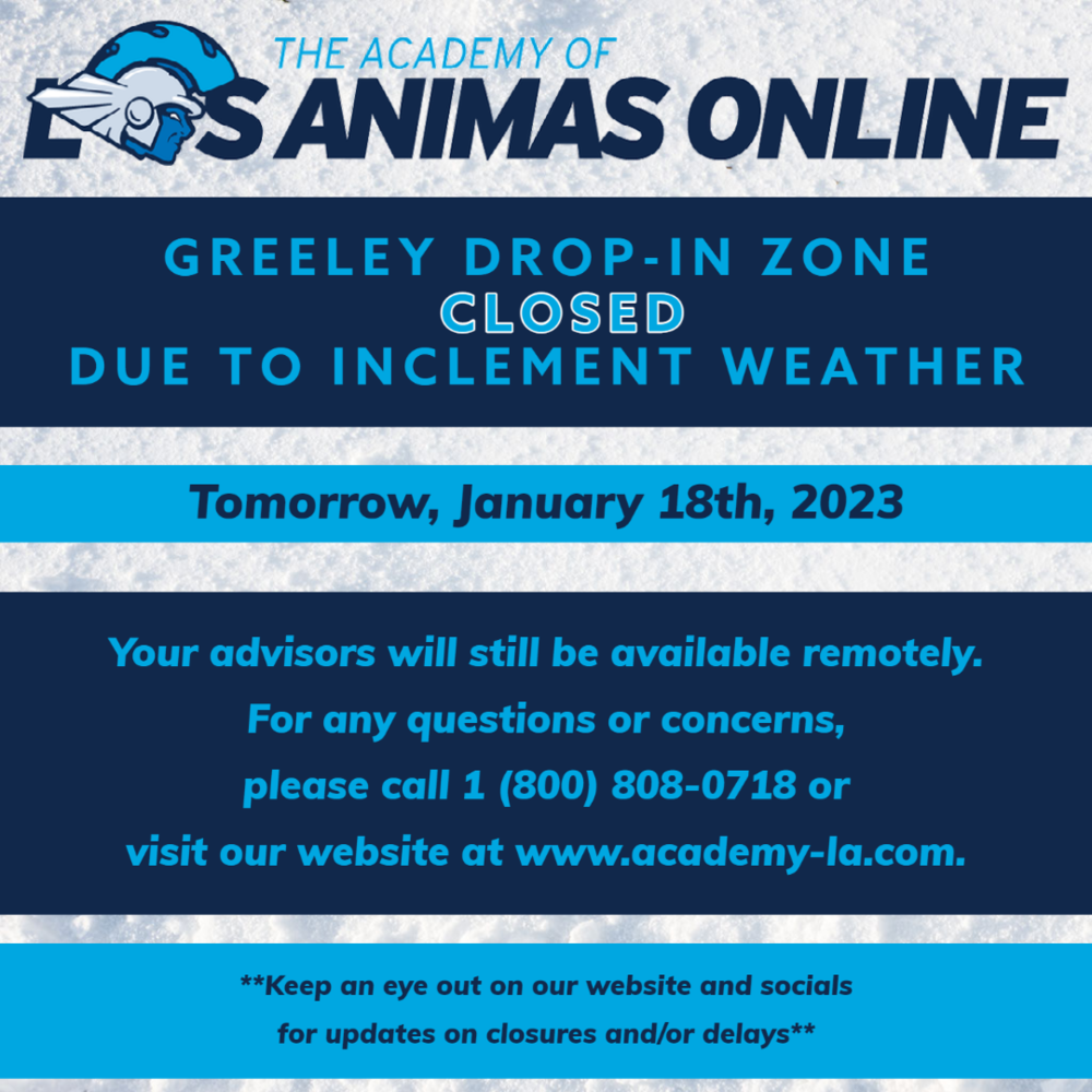 CLOSURE DUE TO WEATHER