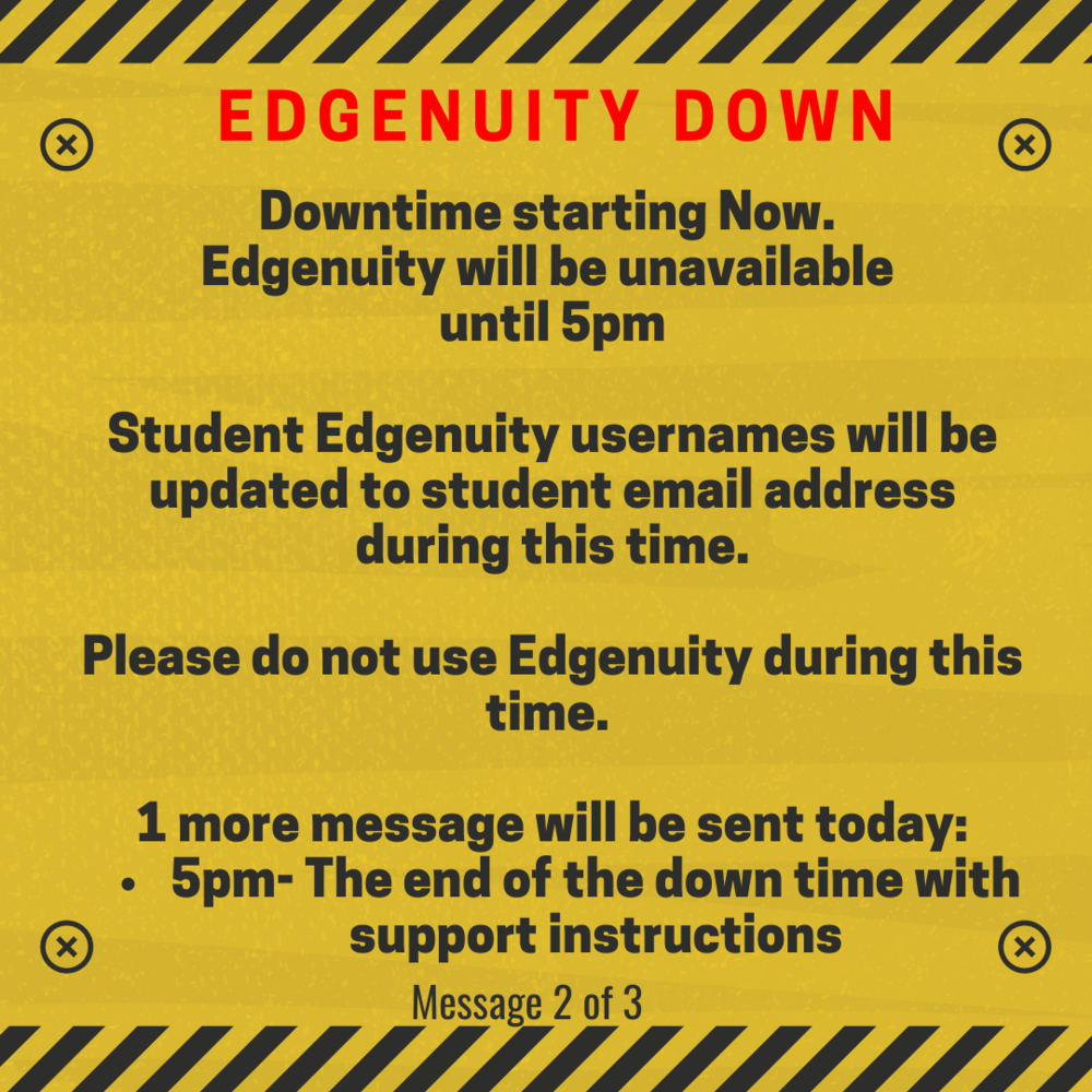EDGENUITY CURRENTLY DOWN