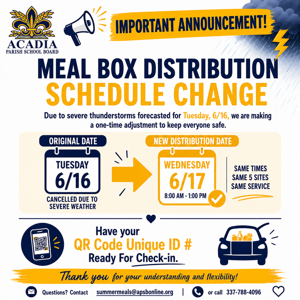 Meal Distribution Change