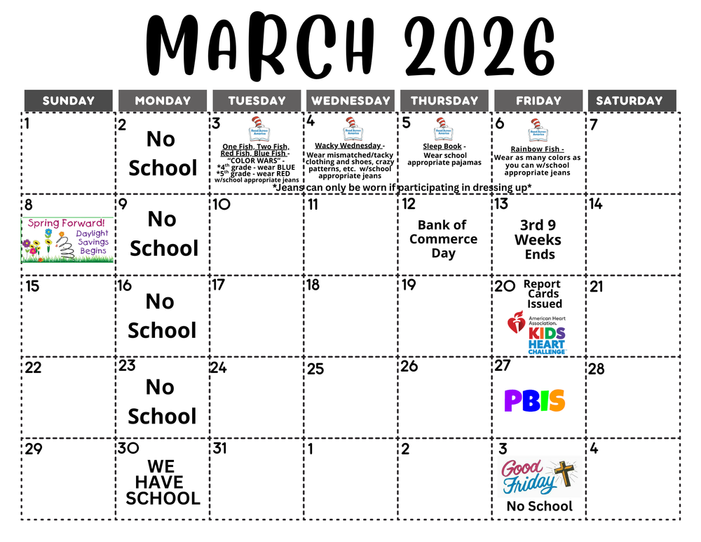 March 2026 Calendar