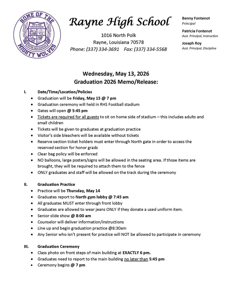 graduation press release