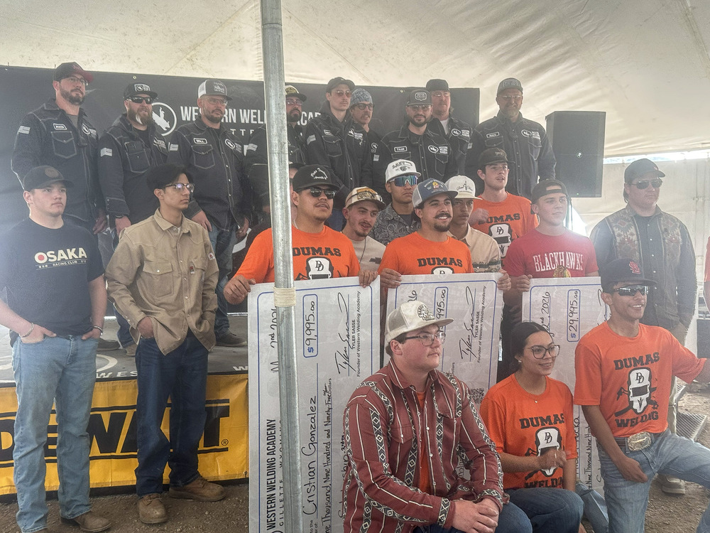 Avery Trudick competes in Oregon for a welding competition. 