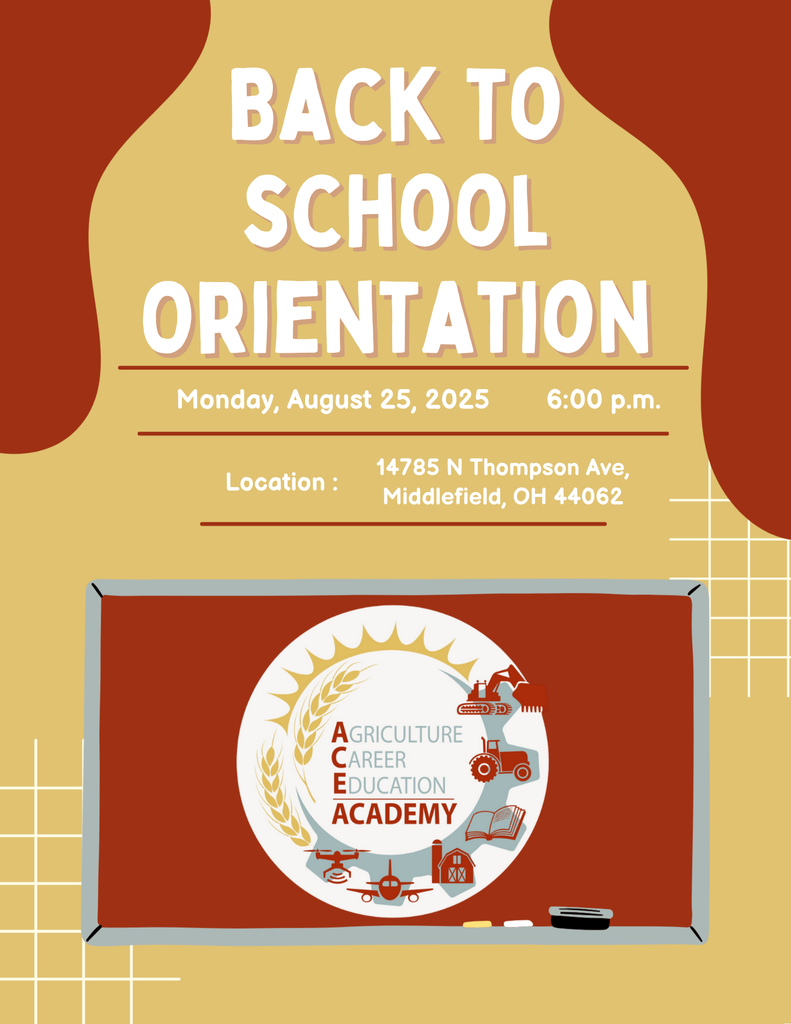 ACE Orientation - August 25th at 6:00 p.m. 