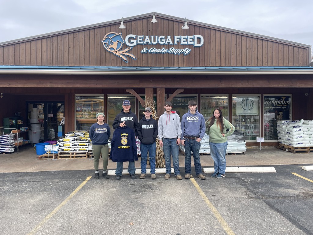 A few of our FFA members recently visited local sponsors and supporters to personally thank them for helping make our trips, experiences, and opportunities possible. - Geauga Feed and Grain Supply