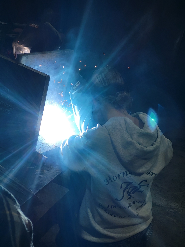 Welding Students participate in welded plates from a nuclear US sub.