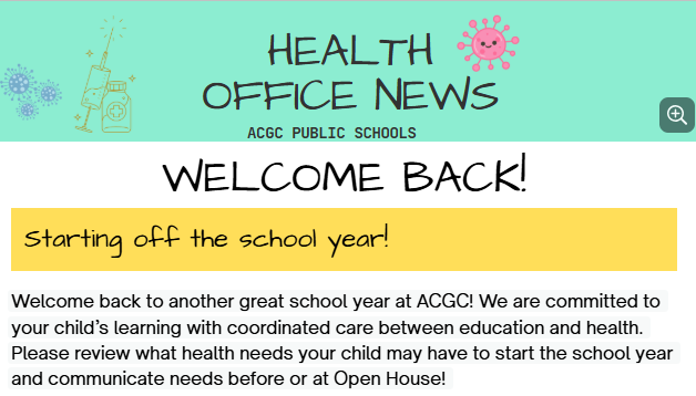 health-office-welcome-back
