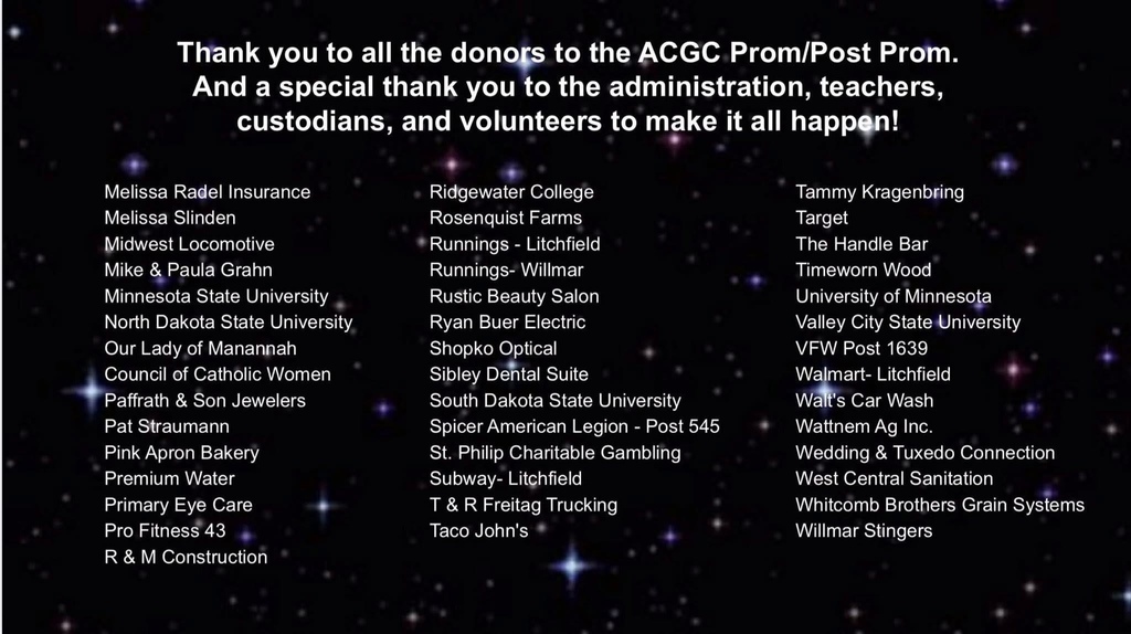 List of donors