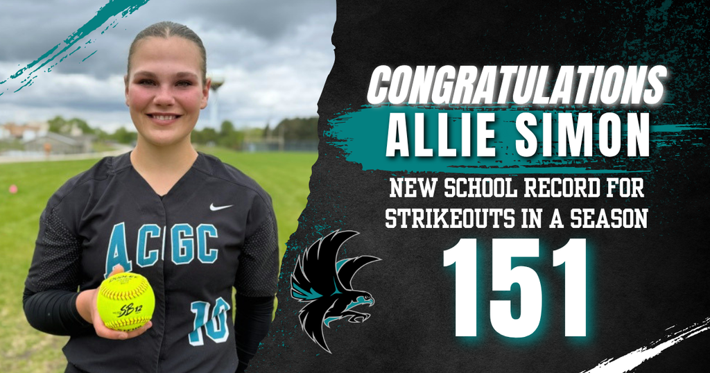 Congratulations Allie new school record for strikeouts in a season
