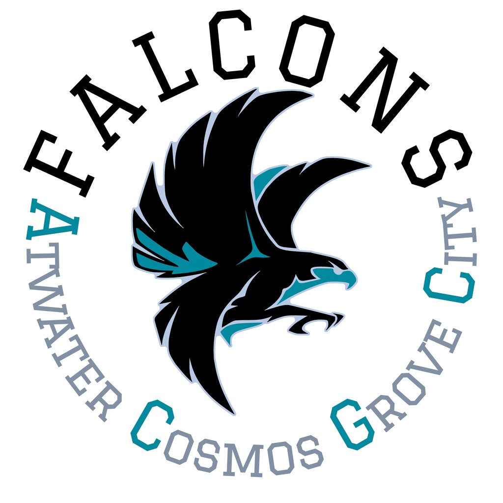 Falcon with cities listed: Atwater, Cosmos, and Grove City