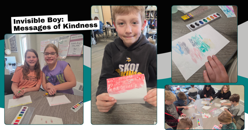 invisible boy messages of kindness collage