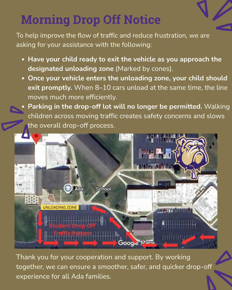 Morning Drop Off Notice