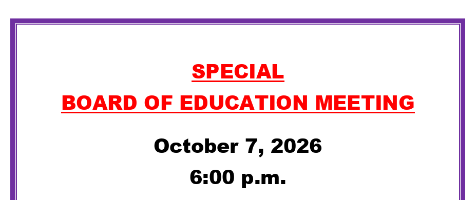 White graphic with red and black text and a purple border around three sides
