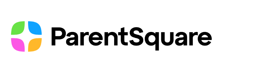 green, blue, pink and letter shape with black text