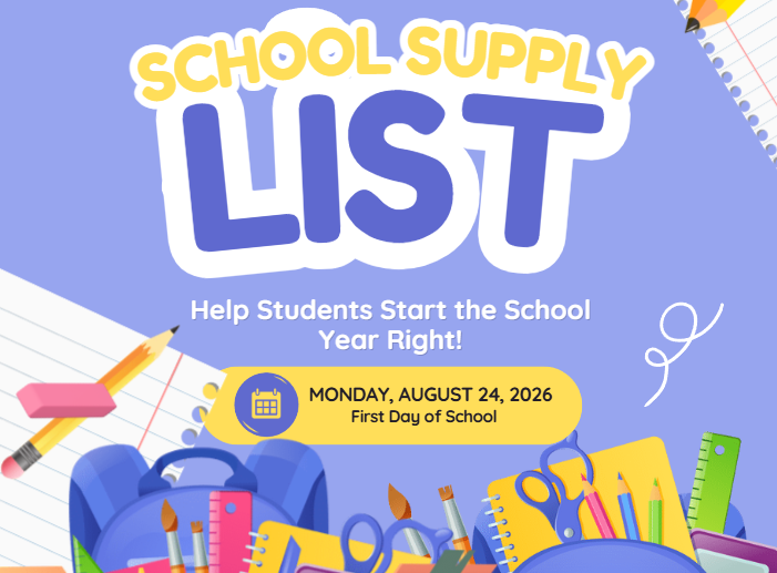 School Supply List Graphic