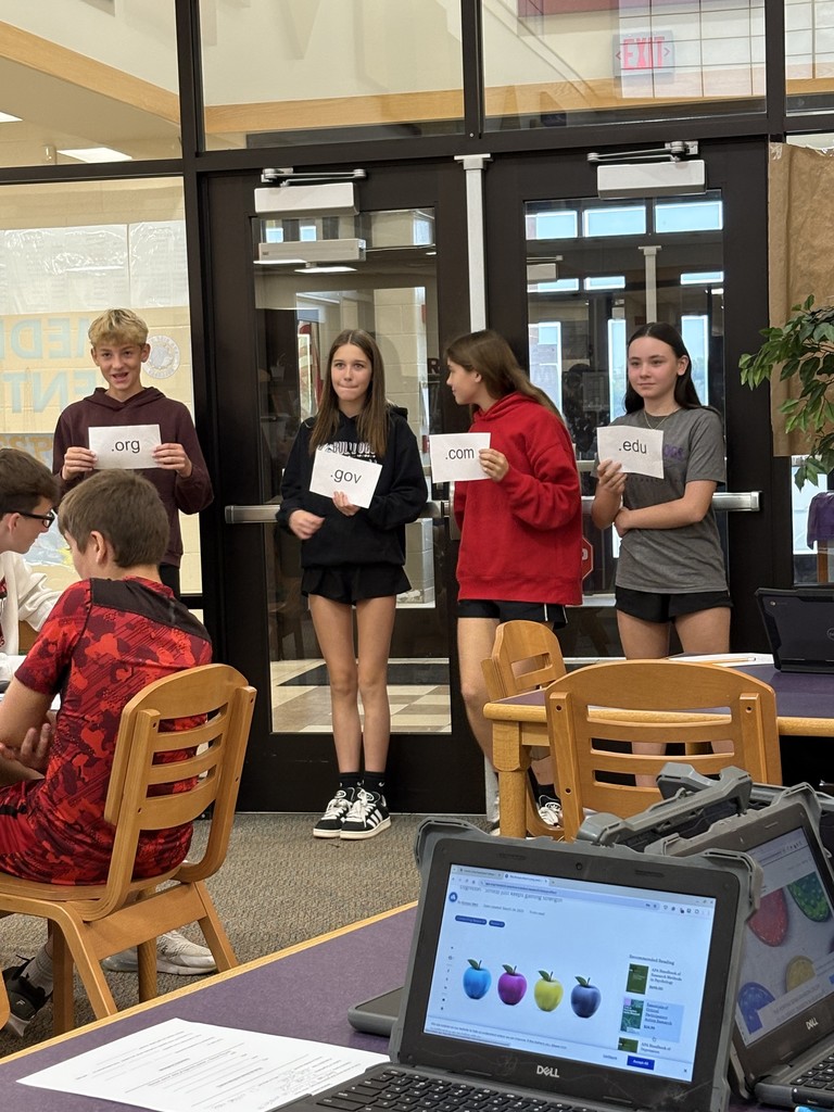 7TH GRADE STUDENTS LEARNING ABOUT WEBSITE DOMAINS
