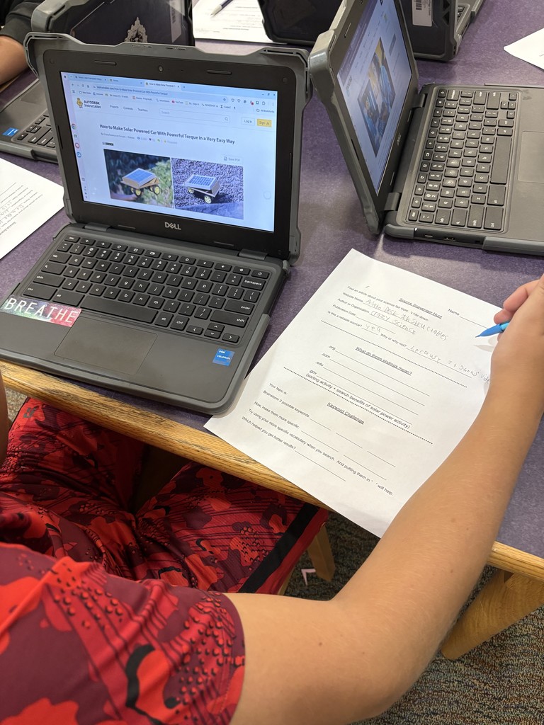 7TH GRADE LEARNING ABOUT WEBSITE RESEARCH