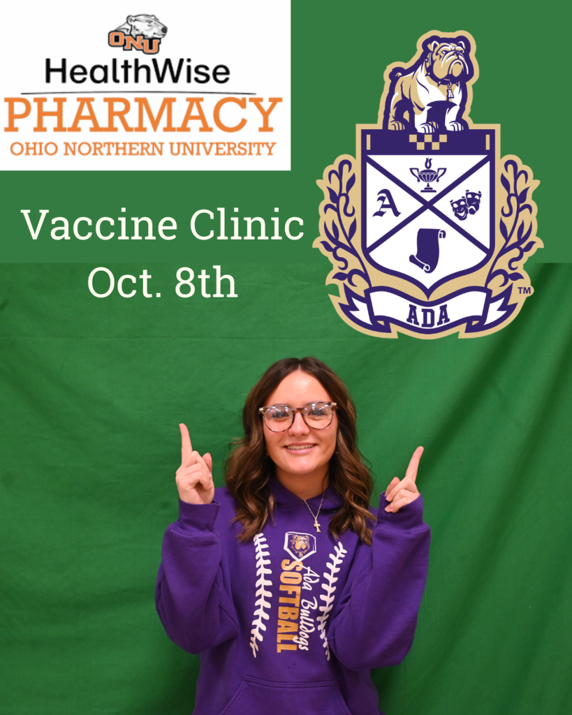 ONU Healthwise will be offering a vaccine clinic at Ada Schools on Oct. 8th