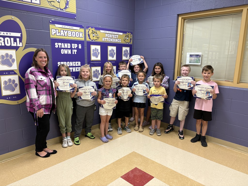 Elementary September Students of the month: Kindergarten: Tyson Jones and Kendall Hibbard First Grade: Kade Fischer and Lainey Guyton Second Grade: Alexander Macar and Aubrey Hibbard Third Grade: Jaxon Suber and Ayla Shaw Fourth Grade: Kenneth Anderson and Avarey Roberts Fifth Grade: Logan Musselman and Piper Acheson