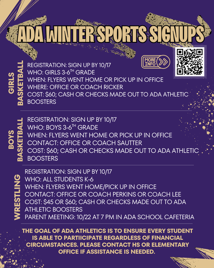 Ada Winter Sports Sign ups
