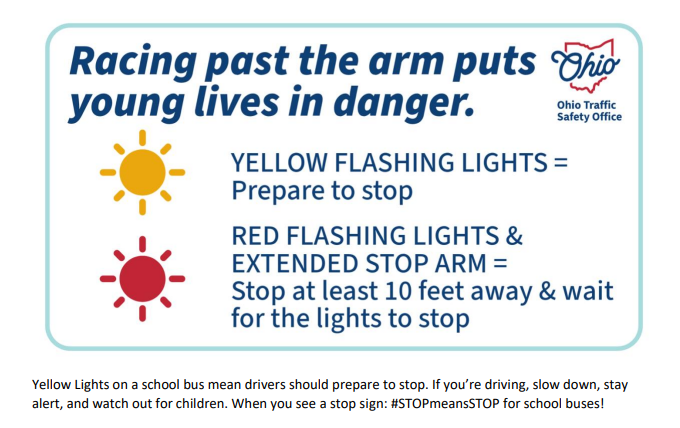 Racing past the arm puts young lives in danger!