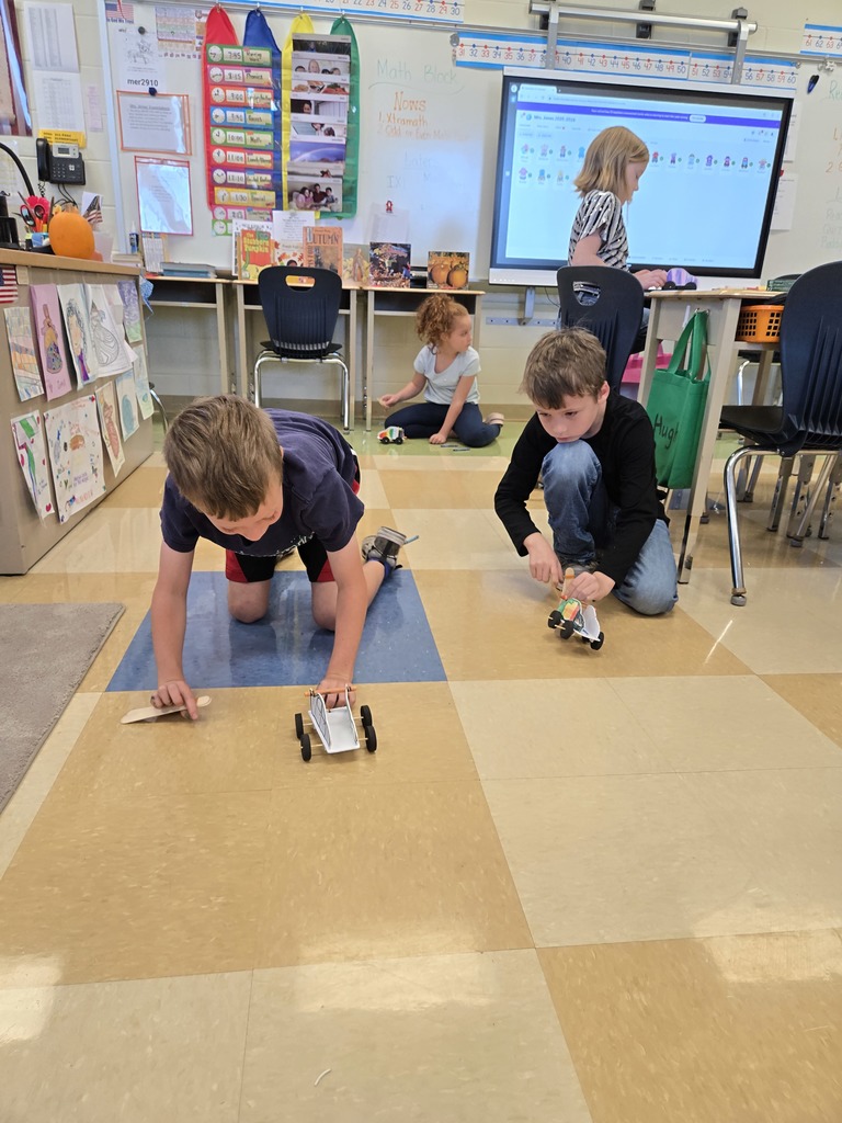 2nd graders with GROB volunteers