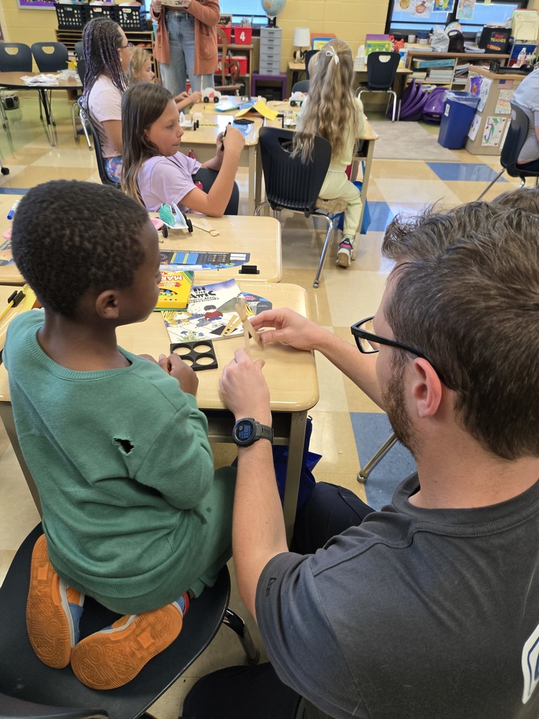 2nd graders with GROB volunteers