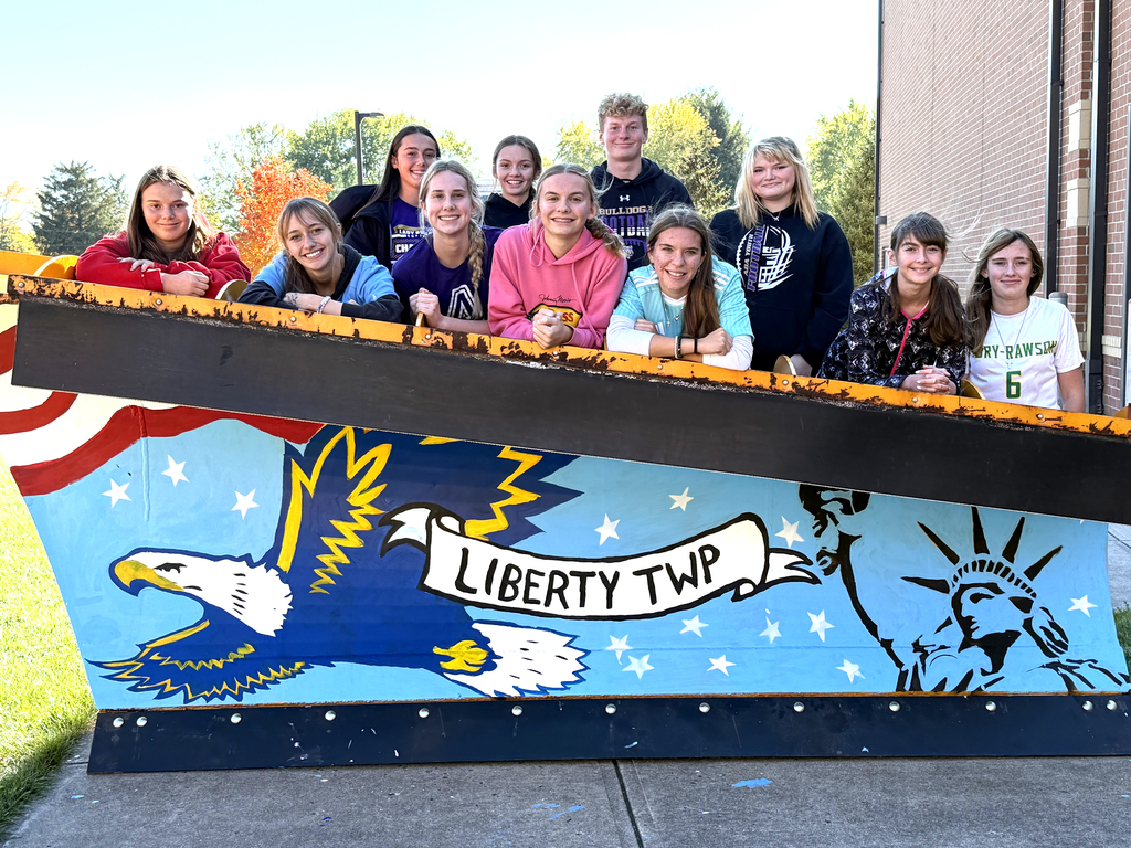 High School Art Students painting the Liberty Township plow