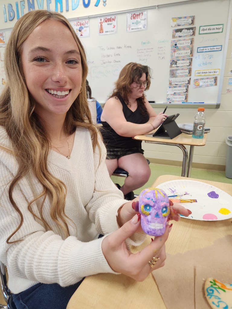 Ada High School’s Language Club gathered to learn about Día de los Muertos (Day of the Dead)